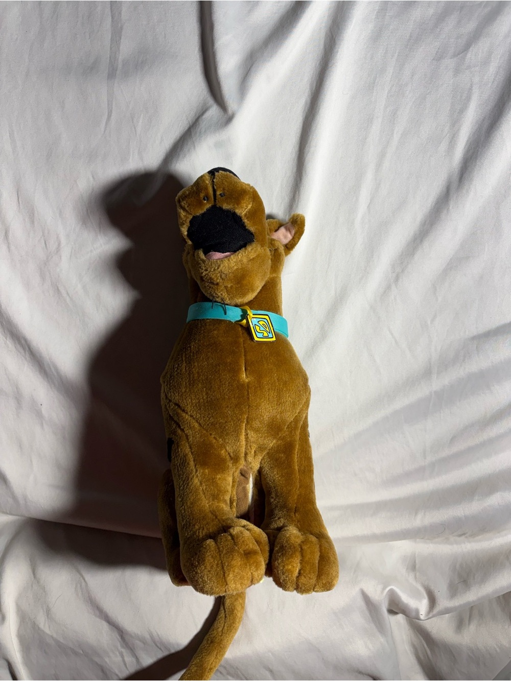 Scooby-Doo Plush Dog Toy with Teal Collar - Brown